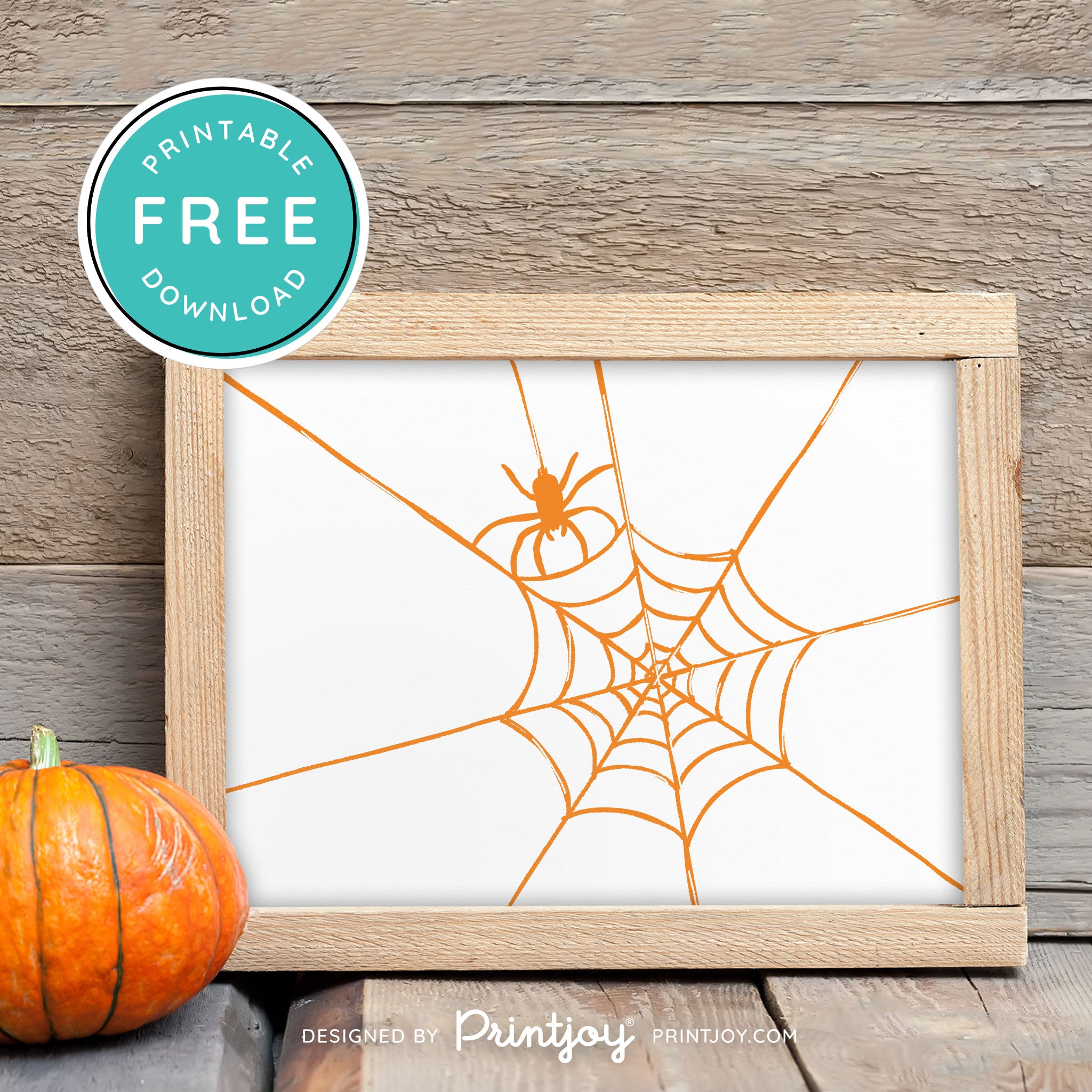 Free Printable Creepy Spider Web Halloween Wall Art Decor Download - Printjoy