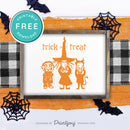 Free Printable Scary Trick Or Treat Kids Nightmare Halloween Wall Art Decor Download - Printjoy
