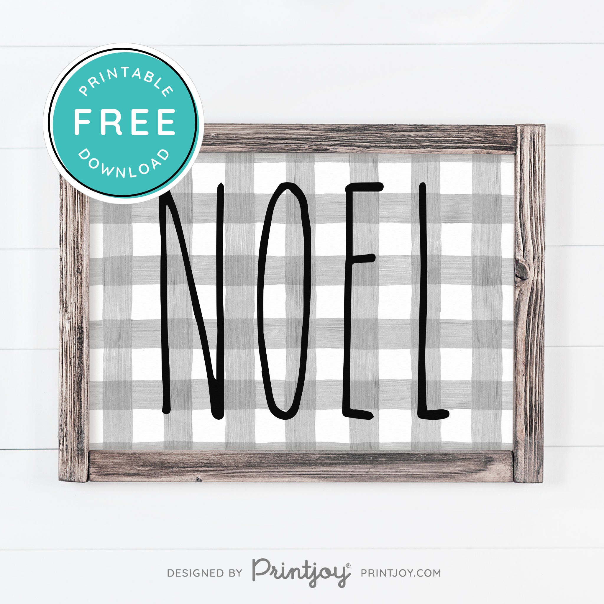 Free Printable Noel Christmas Farmhouse Winter Wall Art Decor Download - Printjoy