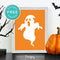 Free Printable Spooky Ghost Halloween Wall Art Decor Download - Printjoy