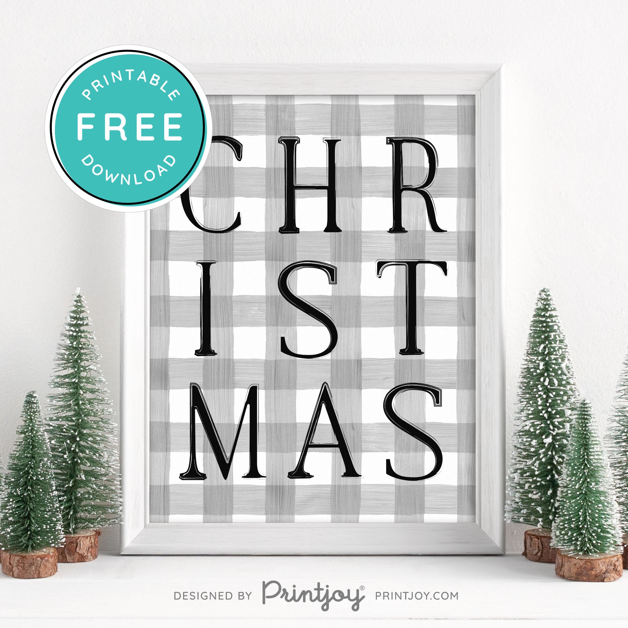 Free Printable Christmas Farmhouse Winter Wall Art Decor Download - Printjoy