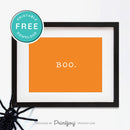 Free Printable Mini Boo Halloween Wall Art Decor Download - Printjoy