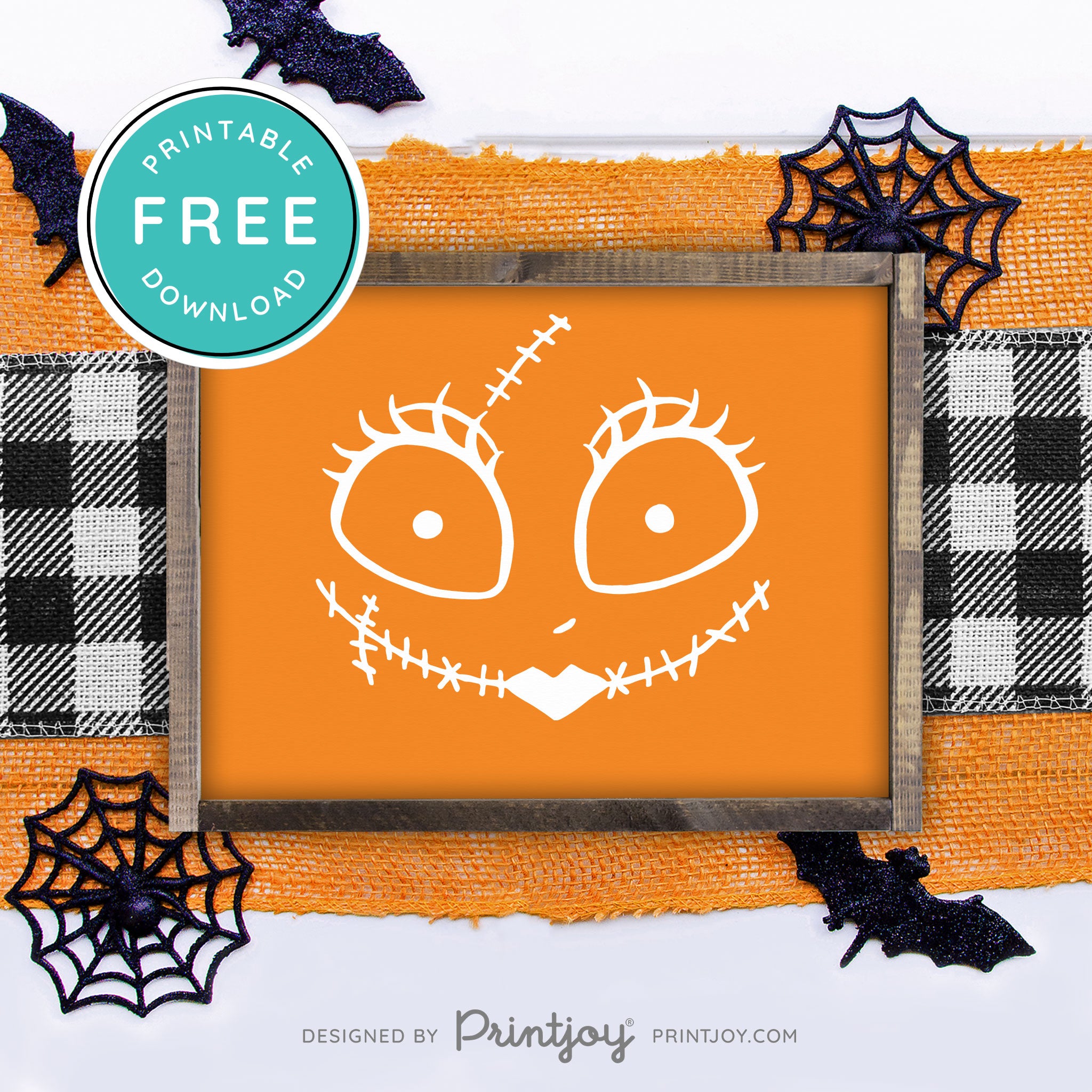 Free Printable Sally Rag Doll Face Nightmare Halloween Wall Art Decor Download - Printjoy