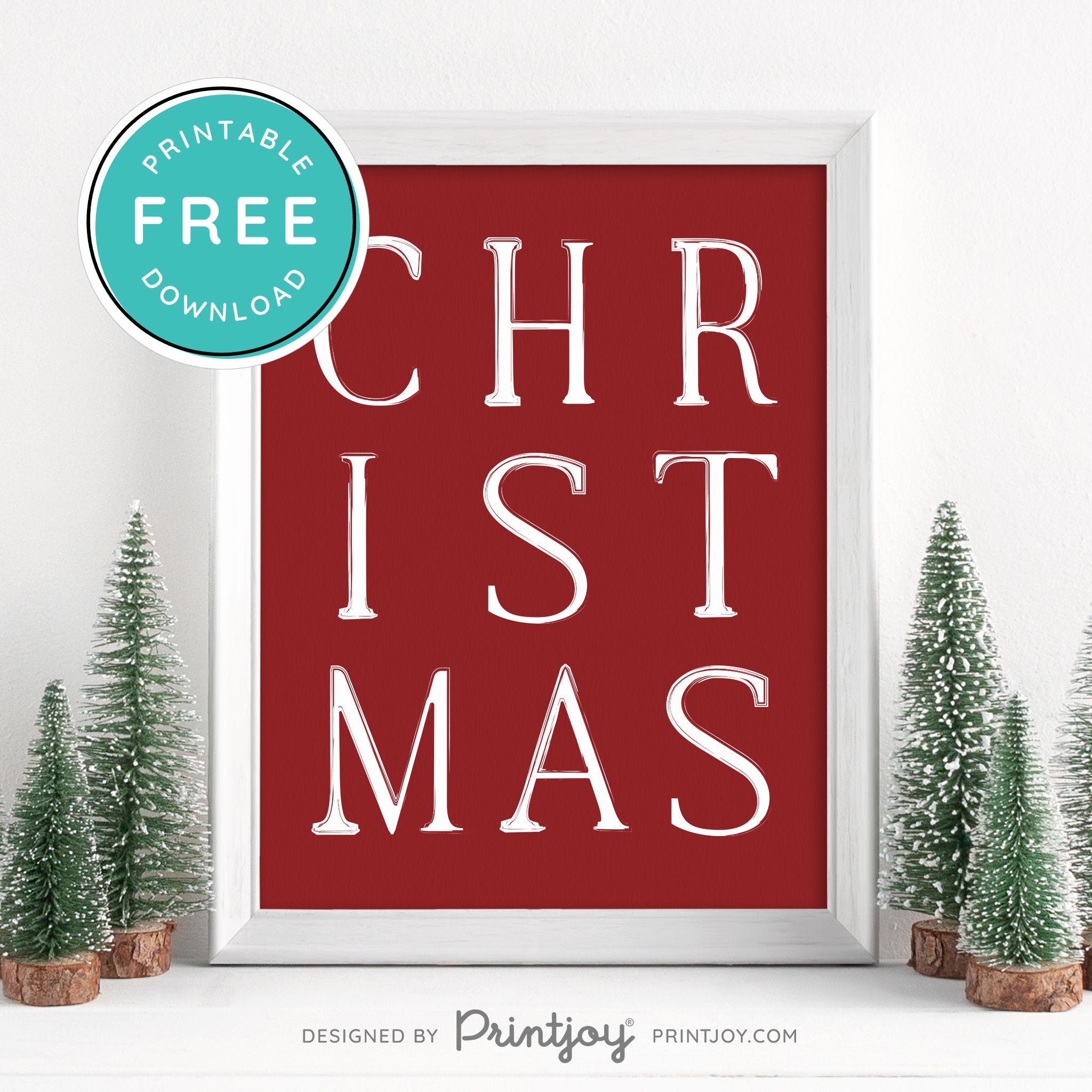 Free Printable Christmas Farmhouse Winter Wall Art Decor Download - Printjoy