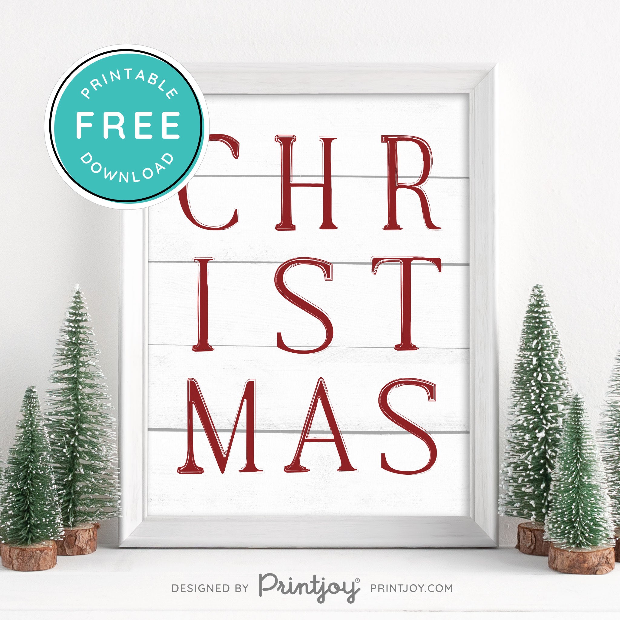 Free Printable Christmas Farmhouse Winter Wall Art Decor Download - Printjoy