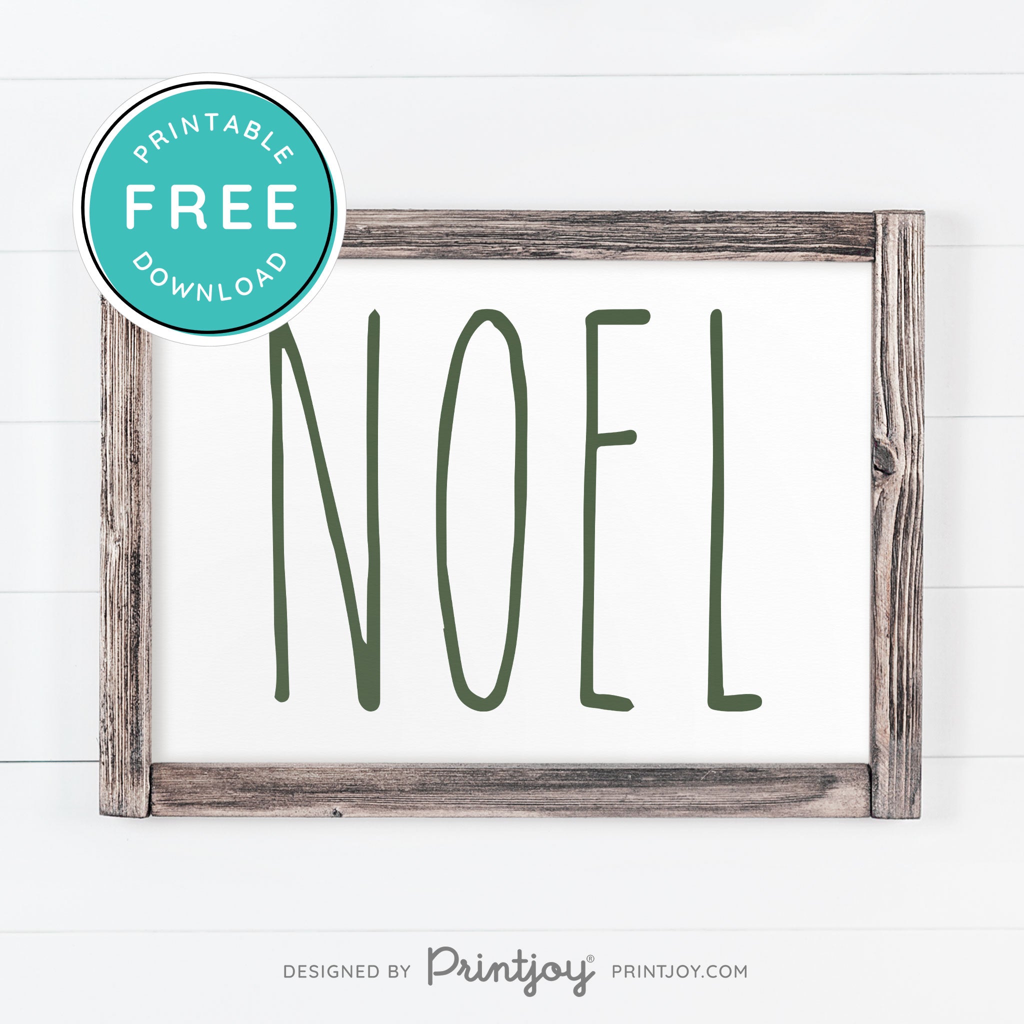 Free Printable Noel Christmas Farmhouse Winter Wall Art Decor Download - Printjoy