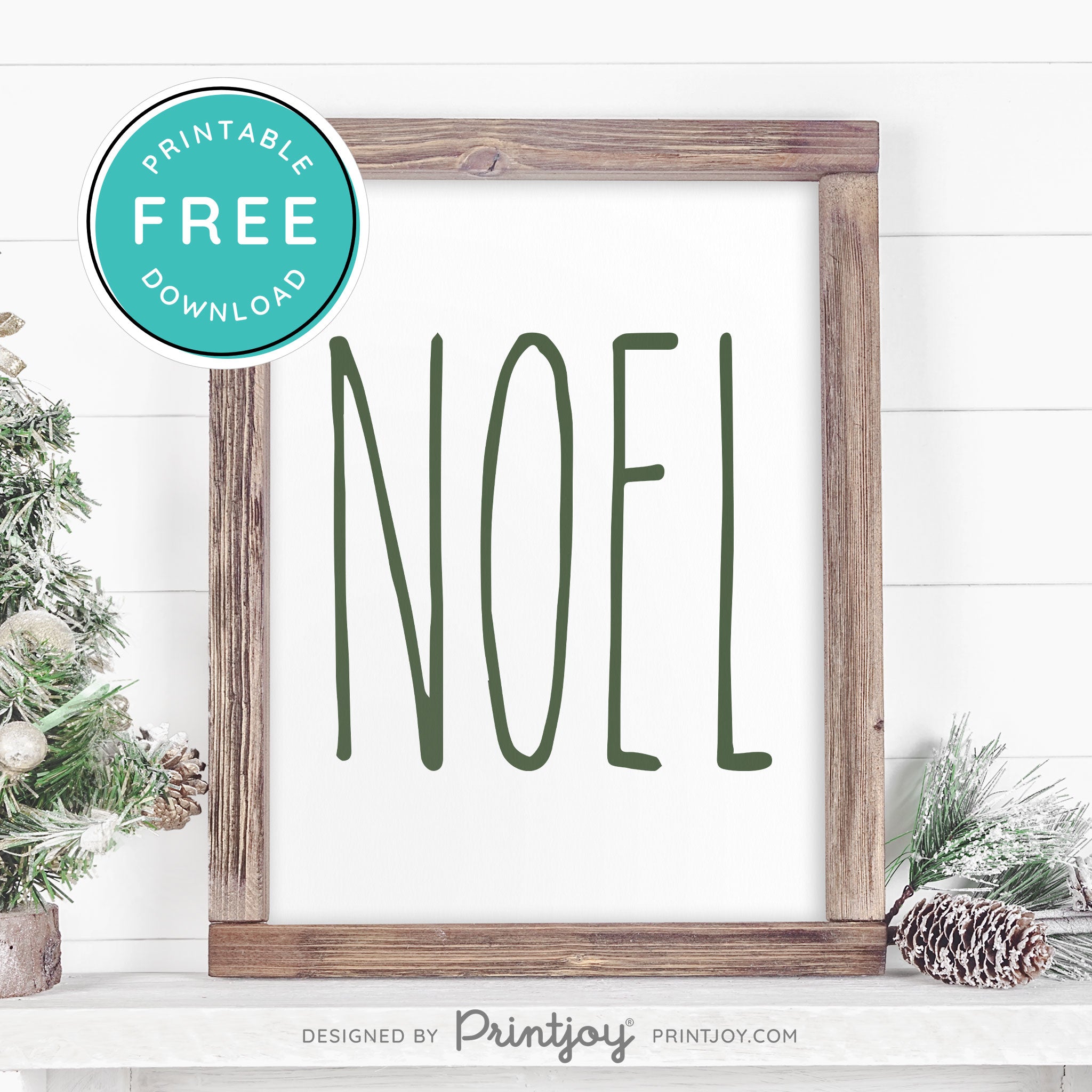 Free Printable Noel Christmas Farmhouse Winter Wall Art Decor Download - Printjoy