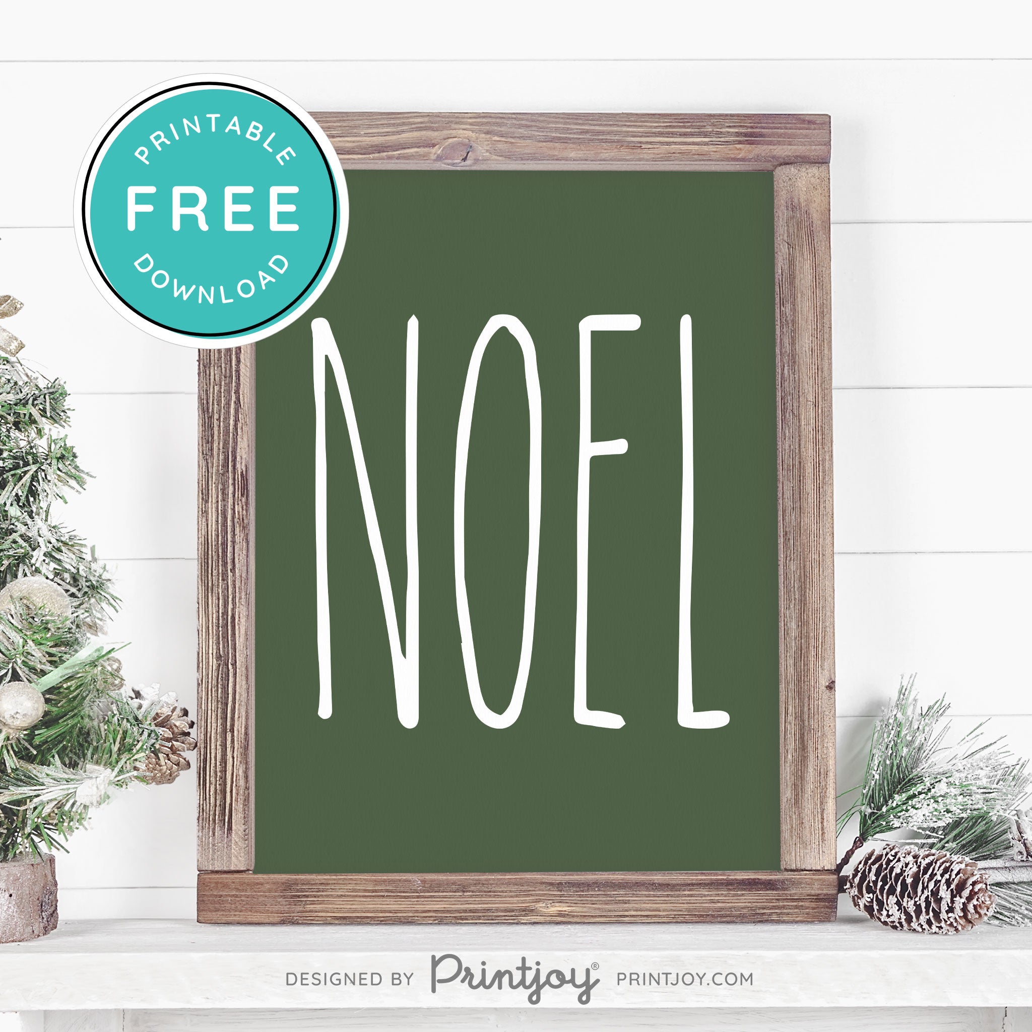 Free Printable Noel Christmas Farmhouse Winter Wall Art Decor Download - Printjoy