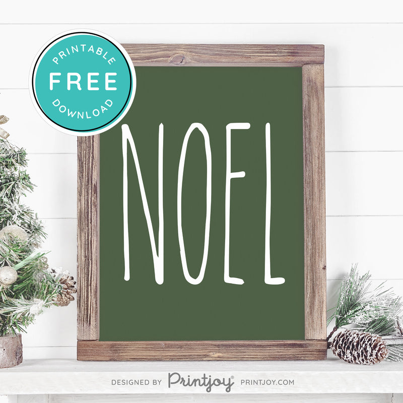 Free Printable Noel Christmas Farmhouse Winter Wall Art Decor Download - Printjoy