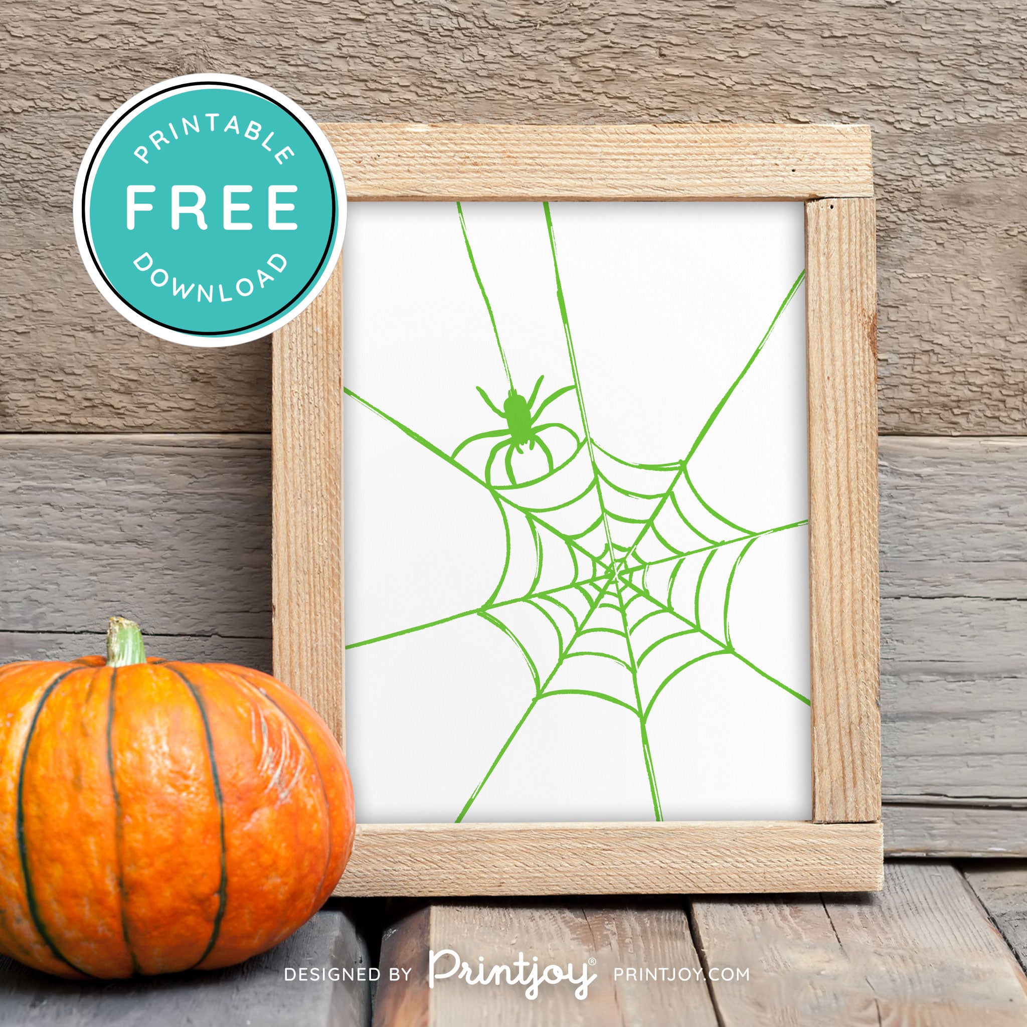 Free Printable Creepy Spider Web Halloween Wall Art Decor Download - Printjoy