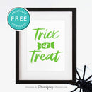 Free Printable Trick Or Treat Candy Halloween Wall Art Decor Download - Printjoy