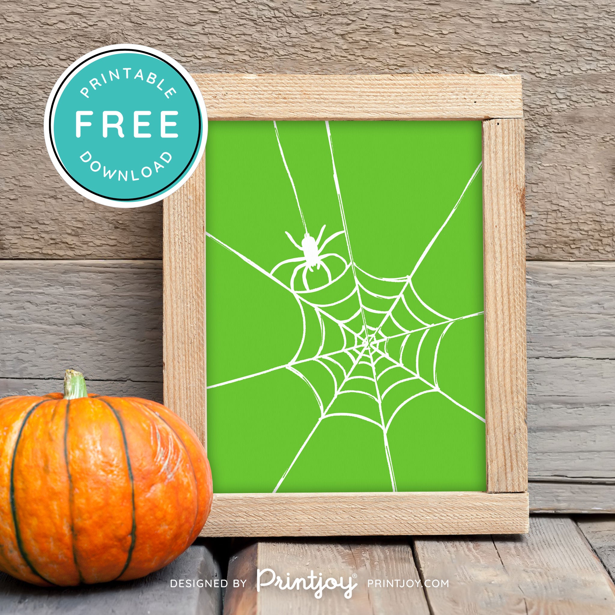 Free Printable Creepy Spider Web Halloween Wall Art Decor Download - Printjoy