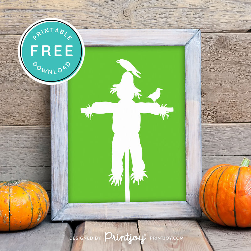 Free Printable Scarecrow Halloween Wall Art Decor Download - Printjoy