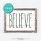 Free Printable Believe Farmhouse Christmas Winter Wall Art Decor Download - Printjoy