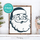 Free Printable Old Fashioned Vintage Santa Christmas Wall Art Decor Download - Printjoy