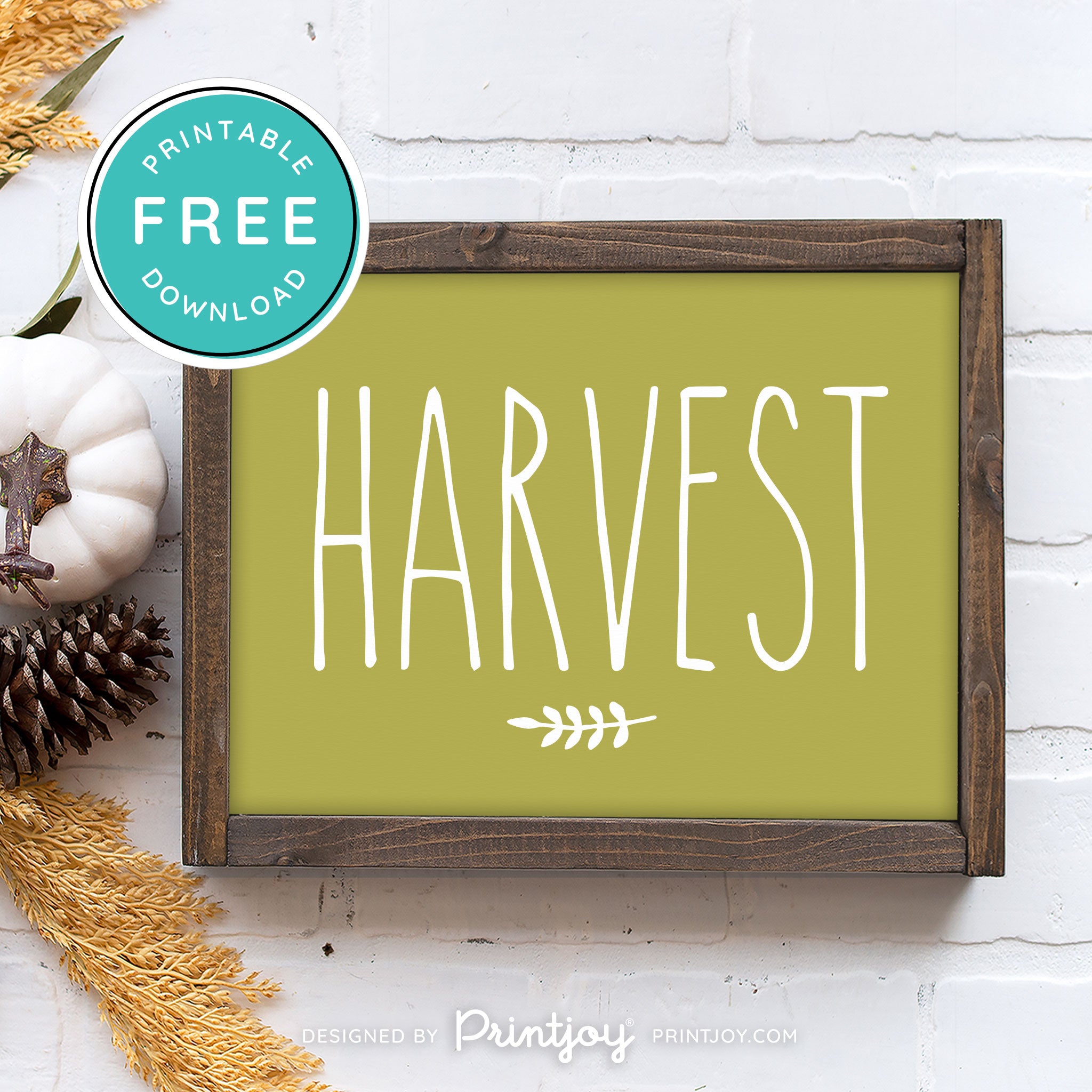 Free Printable Harvest Modern Farmhouse Fall Wall Art Decor Download - Printjoy