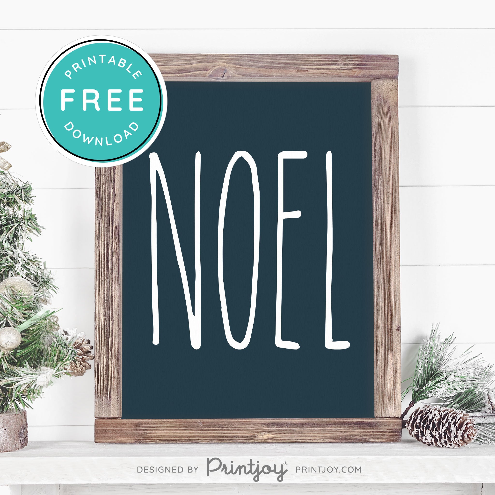 Free Printable Noel Christmas Farmhouse Winter Wall Art Decor Download - Printjoy