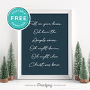 Free Printable Oh Hear The Angels Voices Christmas Wall Art Decor Download - Printjoy