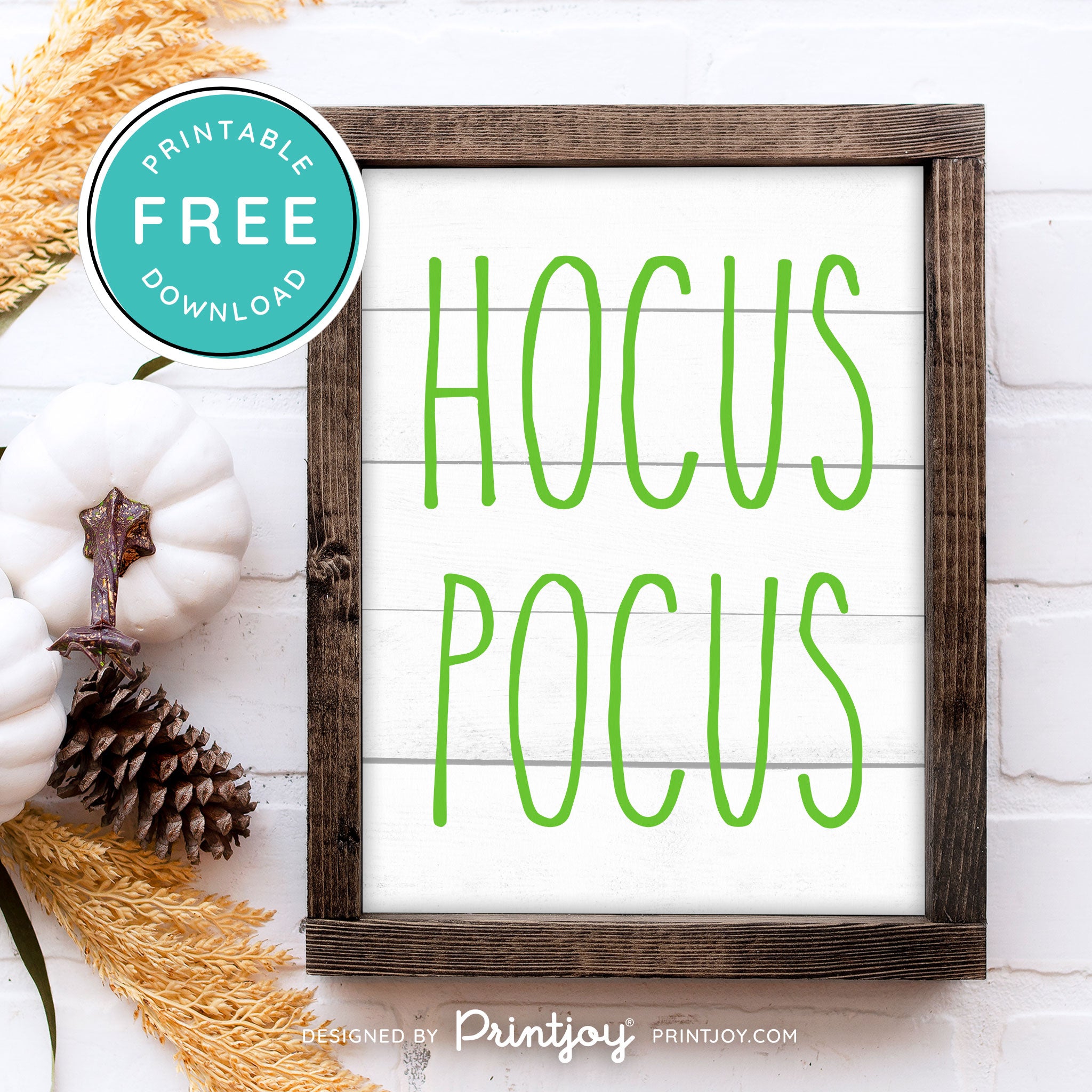 Free Printable Hocus Pocus Modern Farmhouse Halloween Wall Art Decor Download - Printjoy