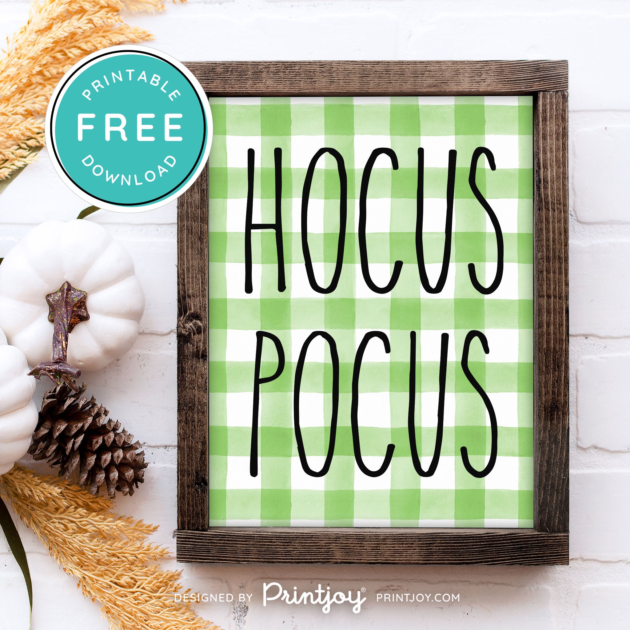 Free Printable Hocus Pocus Modern Farmhouse Halloween Wall Art Decor Download - Printjoy