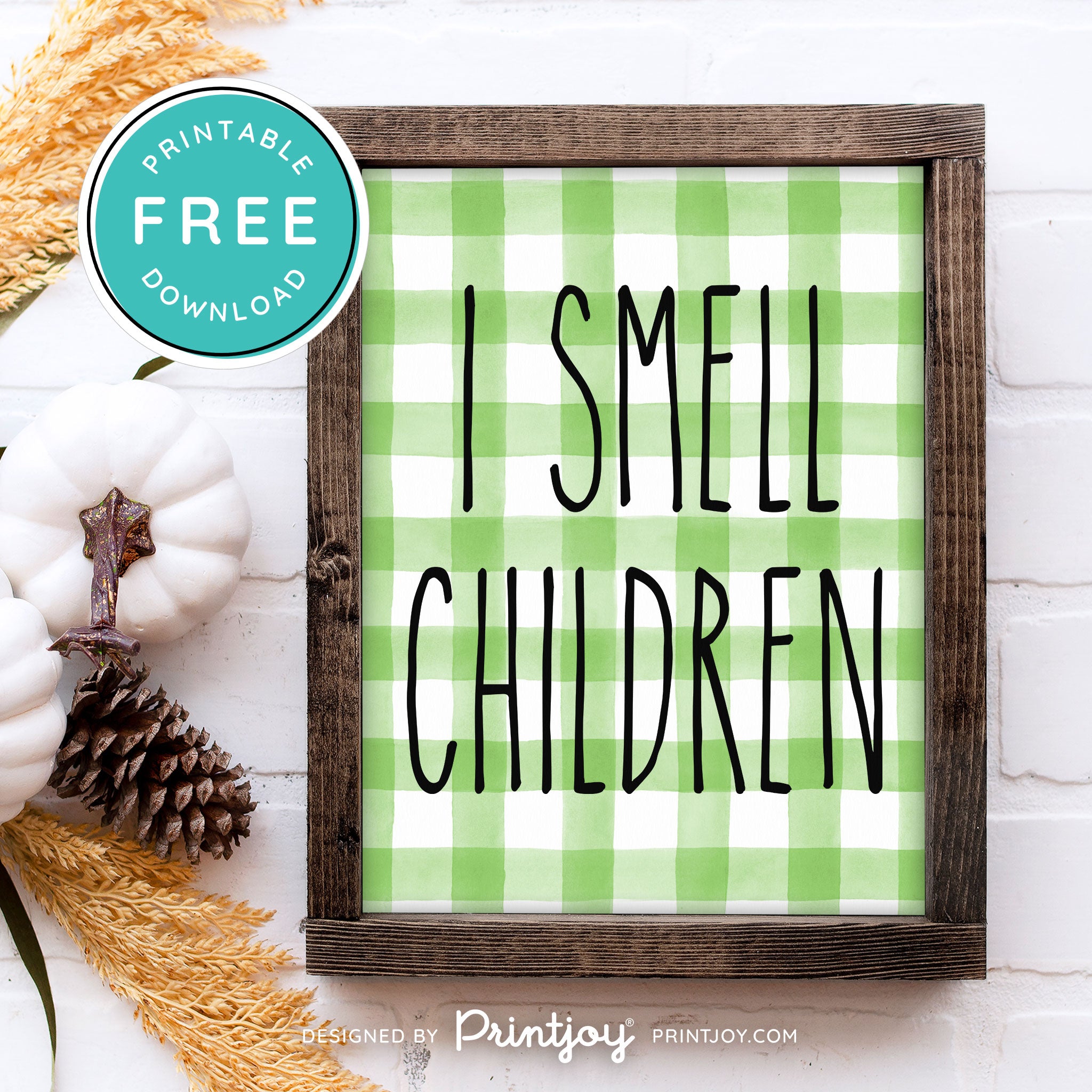 Free Printable I Smell Children Hocus Pocus Modern Farmhouse Halloween Wall Art Decor Download - Printjoy