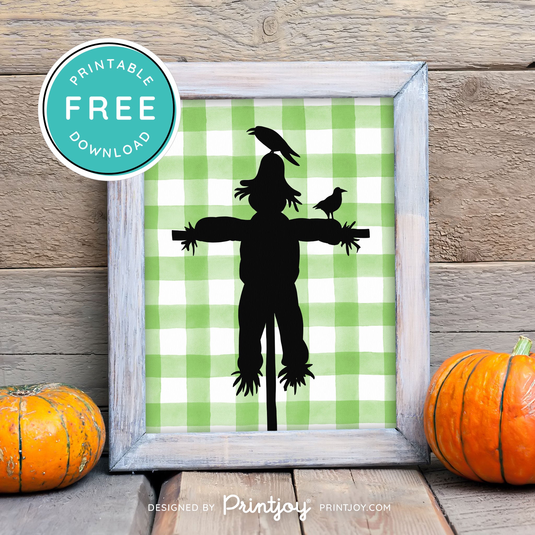 Free Printable Scarecrow Halloween Wall Art Decor Download - Printjoy