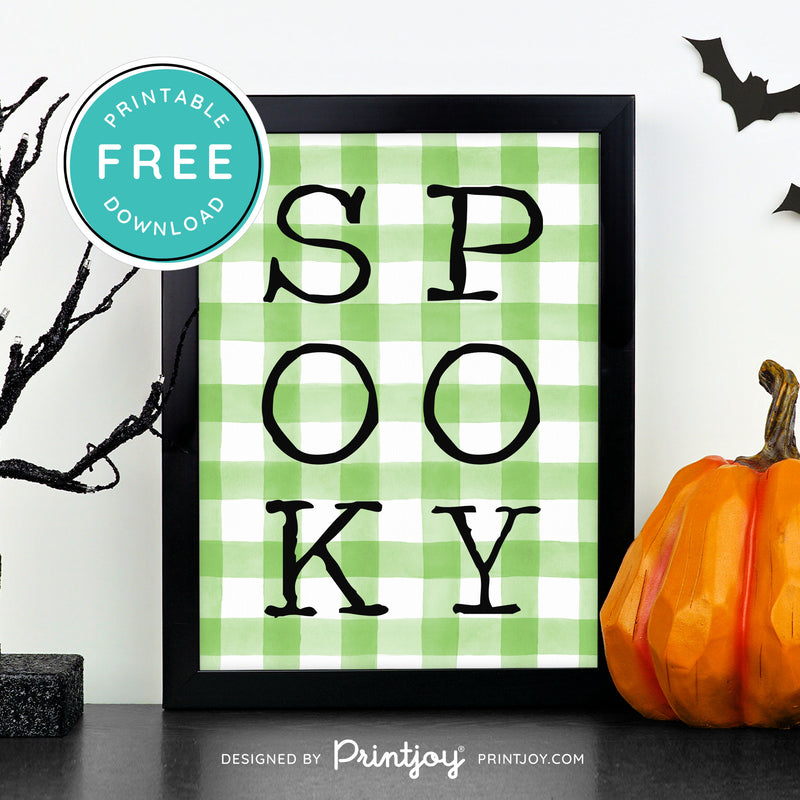 Free Printable Spooky Modern Halloween Wall Art Decor Download - Printjoy