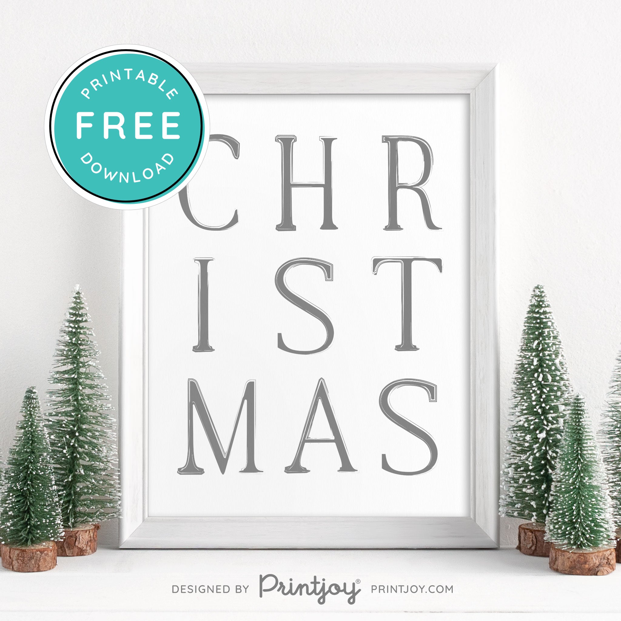 Free Printable Christmas Farmhouse Winter Wall Art Decor Download - Printjoy