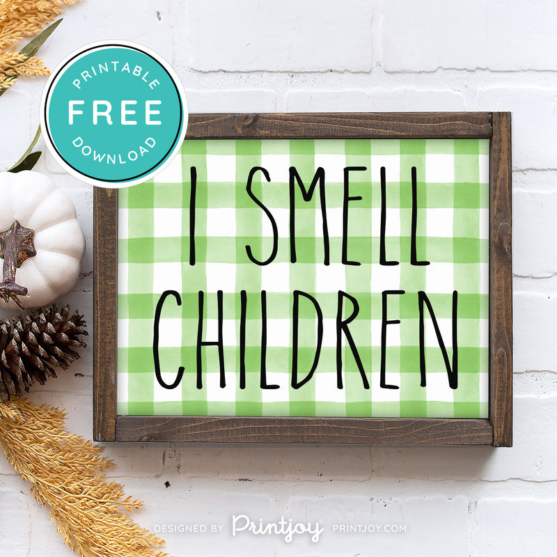 Free Printable I Smell Children Hocus Pocus Modern Farmhouse Halloween Wall Art Decor Download - Printjoy