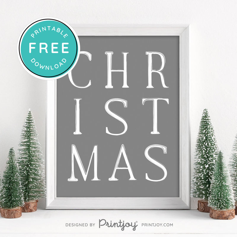 Free Printable Christmas Farmhouse Winter Wall Art Decor Download - Printjoy