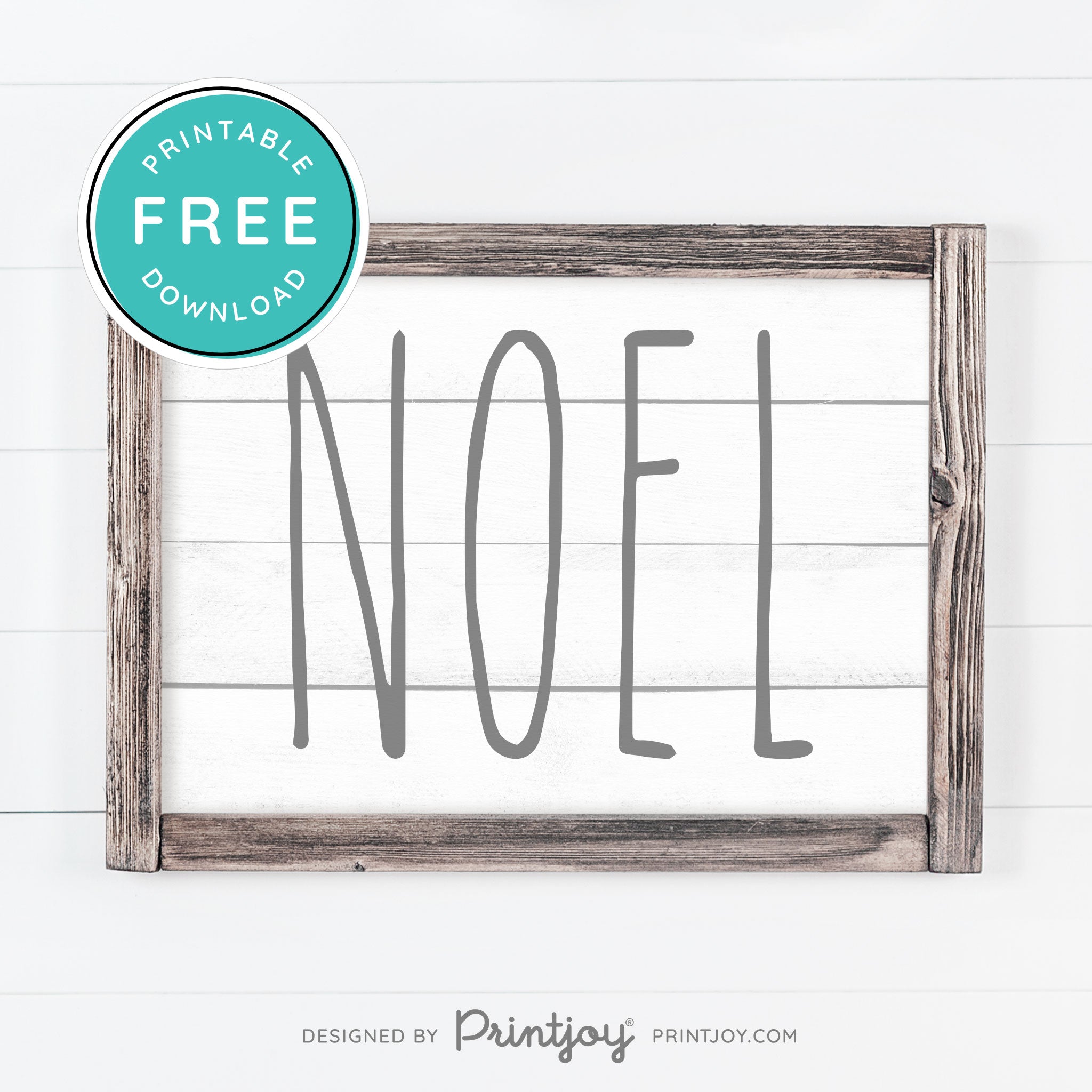 Free Printable Noel Christmas Farmhouse Winter Wall Art Decor Download - Printjoy