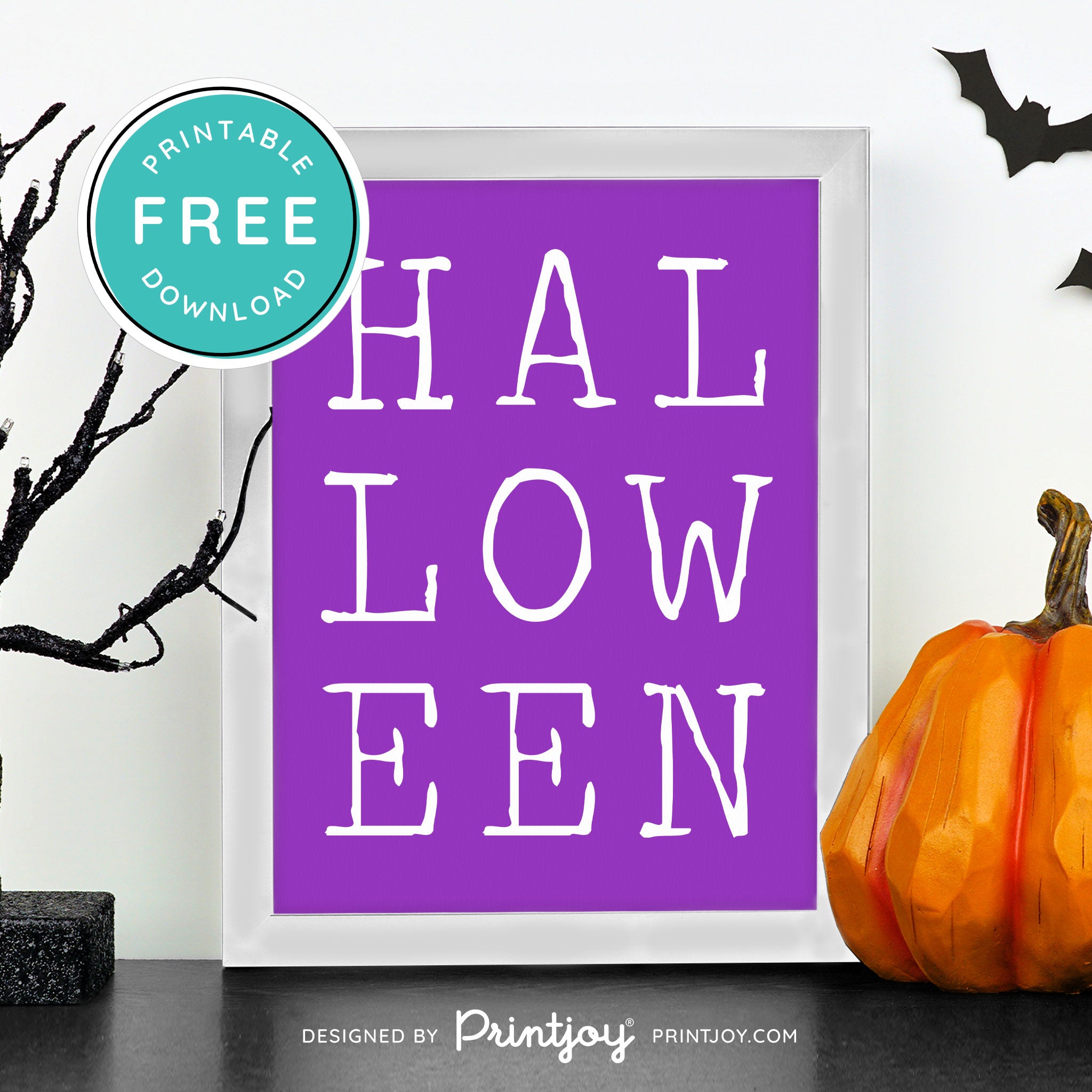 Free Printable Halloween Modern Wall Art Decor Download - Printjoy