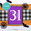 Free Printable October 31 Halloween Wall Art Decor Download - Printjoy