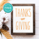 Free Printable Thanks Giving Farmhouse Fall Autumn Wall Art Decor Download - Printjoy