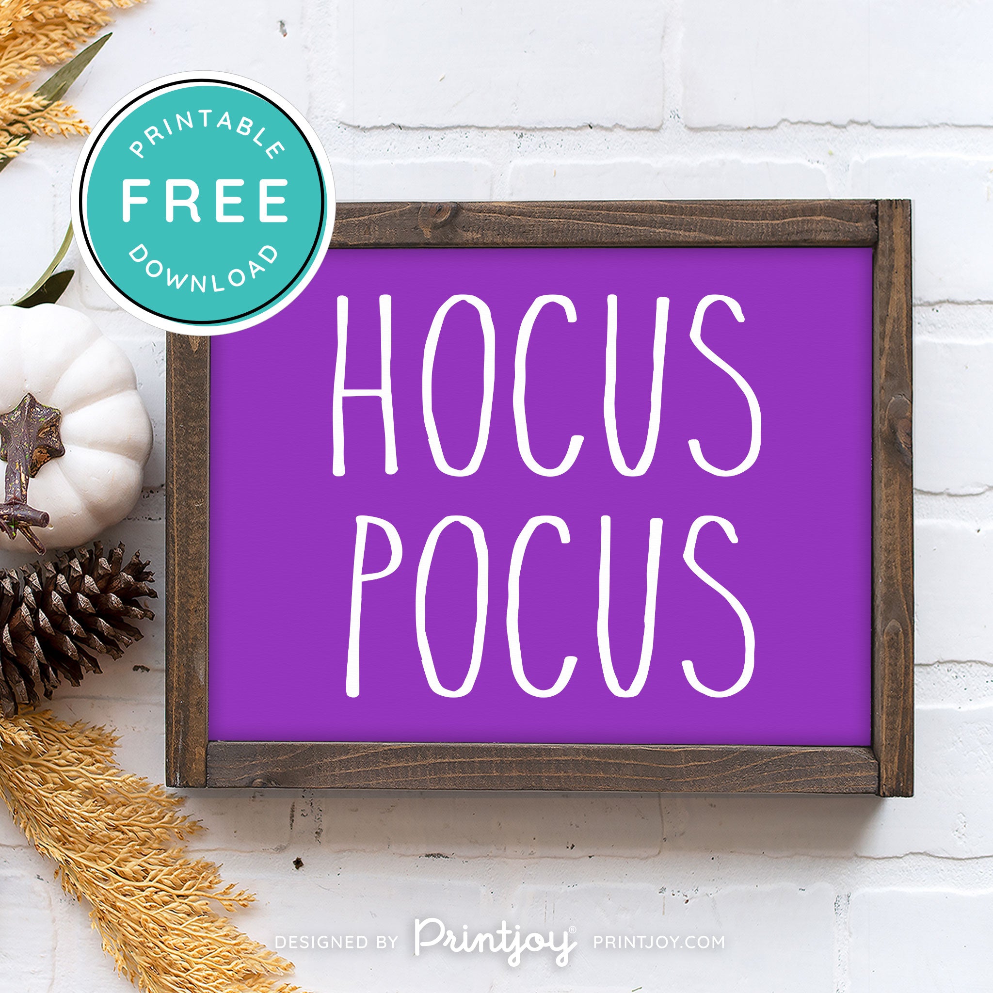 Free Printable Hocus Pocus Modern Farmhouse Halloween Wall Art Decor Download - Printjoy