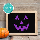 Free Printable Jack O Lantern Pumpkin Face Halloween Wall Art Decor Download - Printjoy
