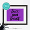 Free Printable Trick Or Treat Candy Halloween Wall Art Decor Download - Printjoy