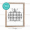 Free Printable Plaid Pumpkin Fall Wall Art Decor Download - Printjoy