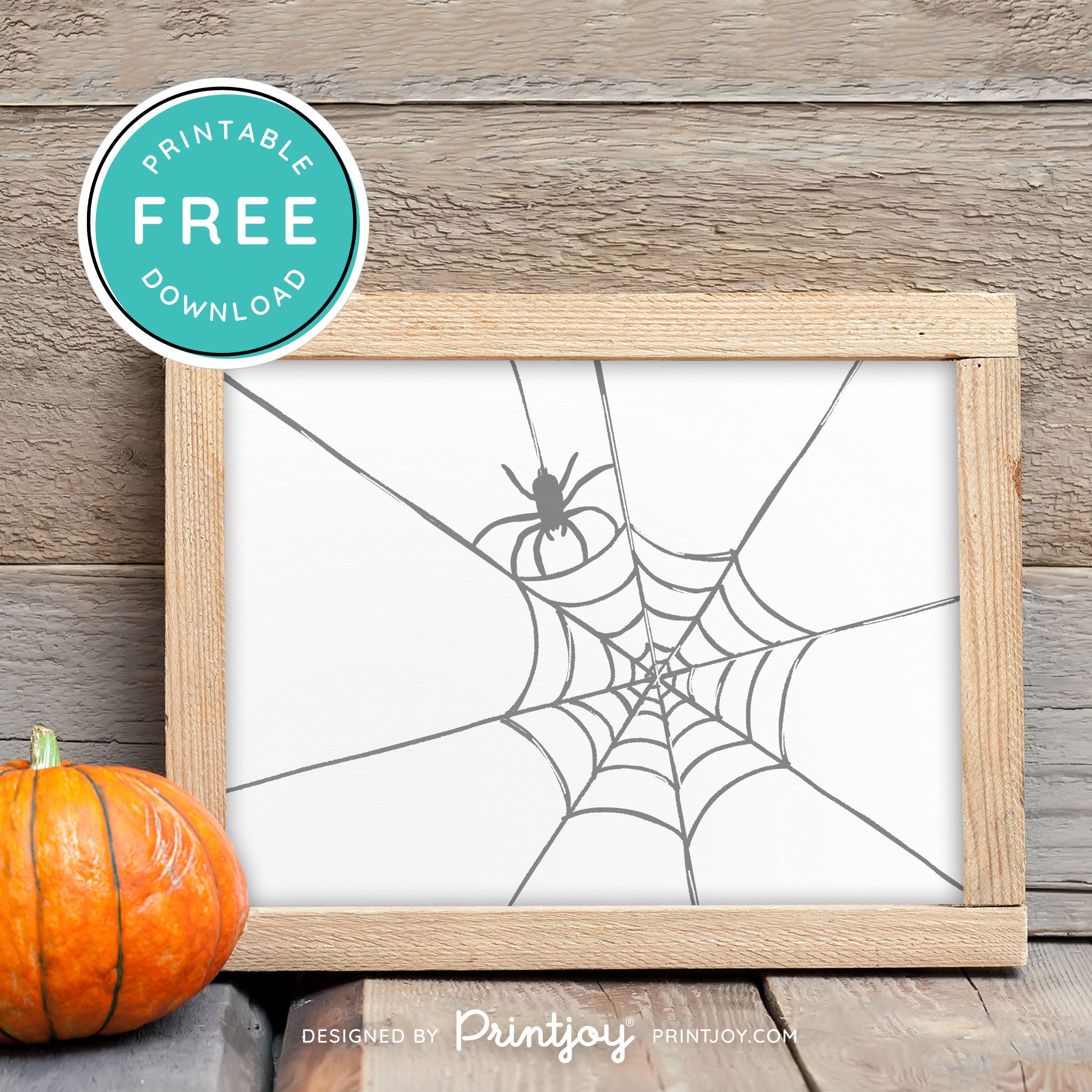 Free Printable Creepy Spider Web Halloween Wall Art Decor Download - Printjoy