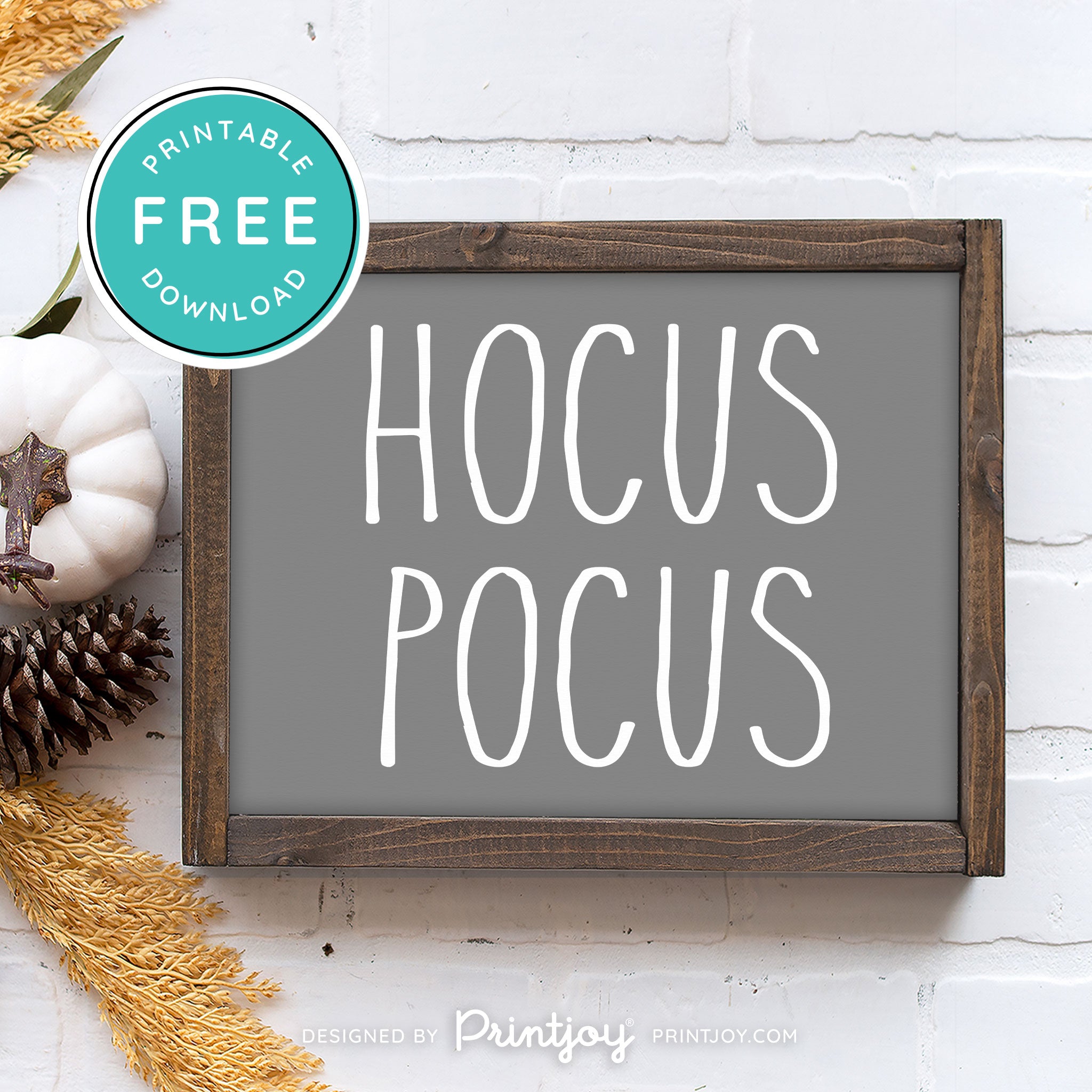 Free Printable Hocus Pocus Modern Farmhouse Halloween Wall Art Decor Download - Printjoy