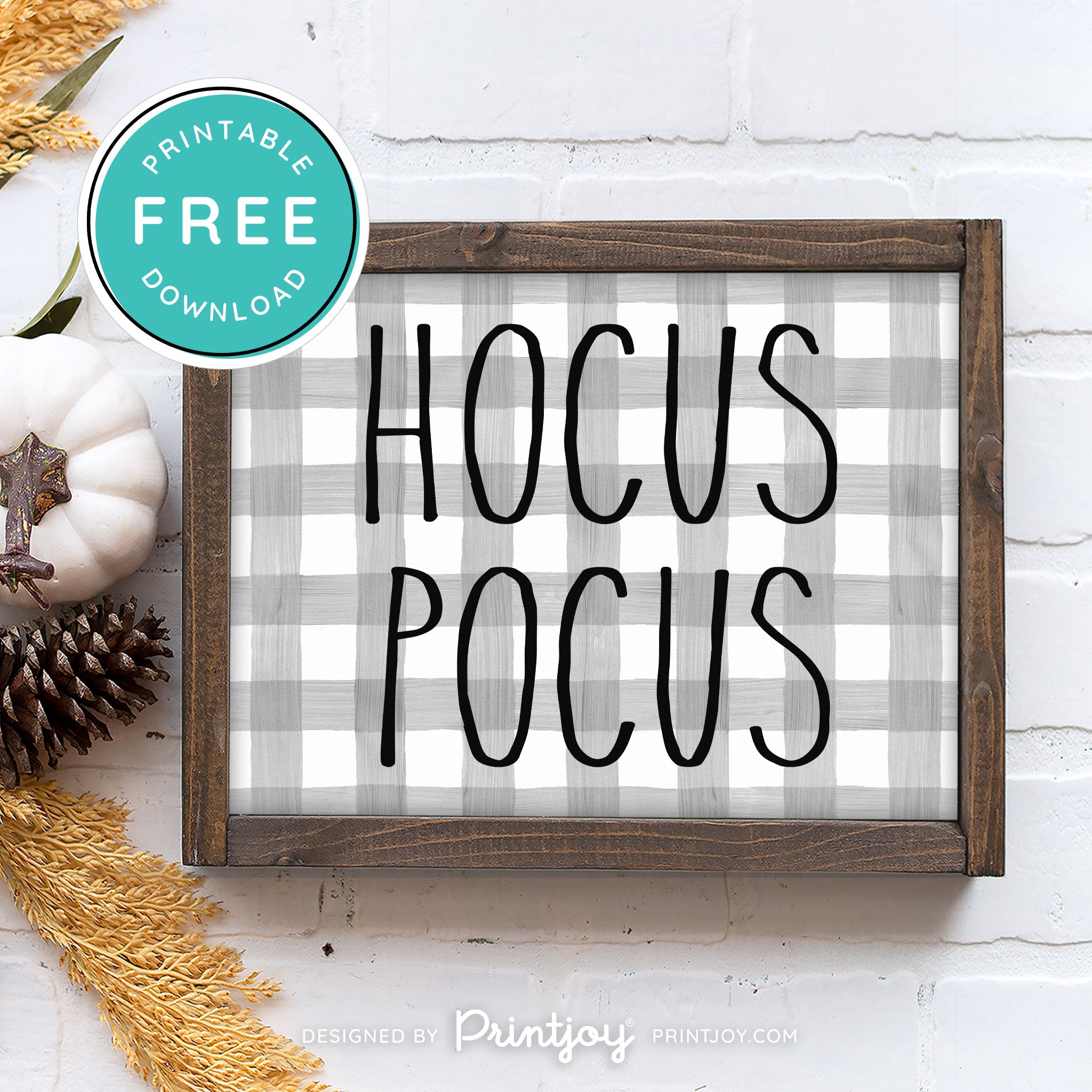 Free Printable Hocus Pocus Modern Farmhouse Halloween Wall Art Decor Download - Printjoy