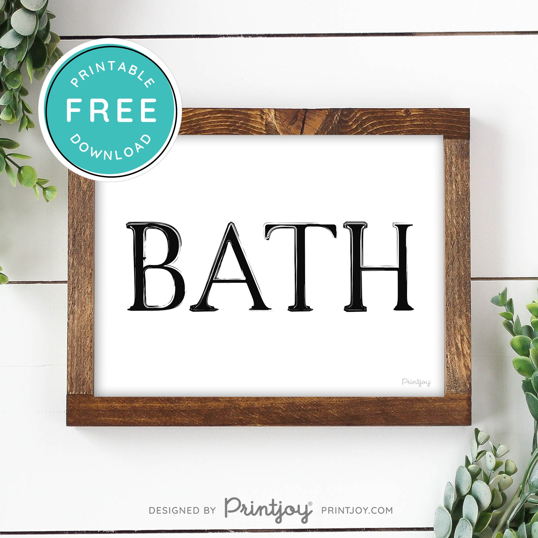 Bath • Bathroom Decor • Modern Farmhouse • Wall Art • Free Printable Download - Printjoy