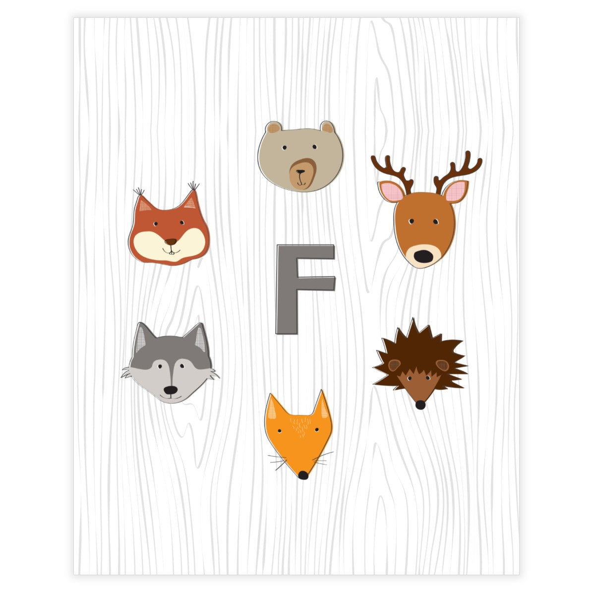 Woodland Monogram • Baby Boy Nursery • Wall Art Decor • Free Printable - Printjoy