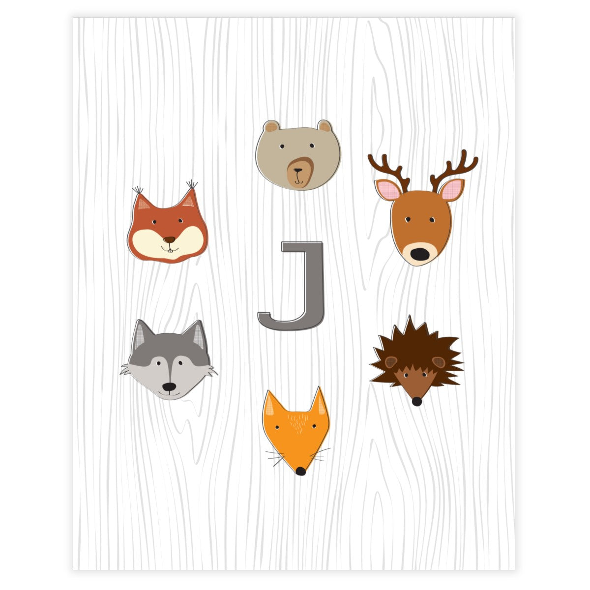 Woodland Monogram • Baby Boy Nursery • Wall Art Decor • Free Printable - Printjoy