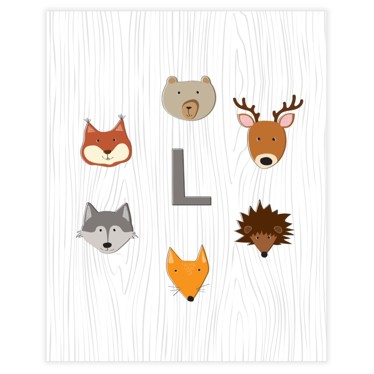 Woodland Monogram • Baby Boy Nursery • Wall Art Decor • Free Printable - Printjoy