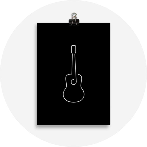 Acoustic Guitar Wall Art Poster - Printjoy