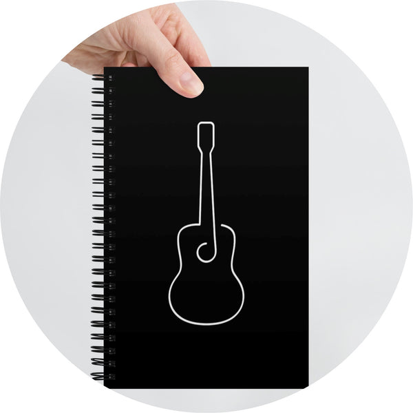 Acoustic Guitar Line Art Notebook - Printjoy