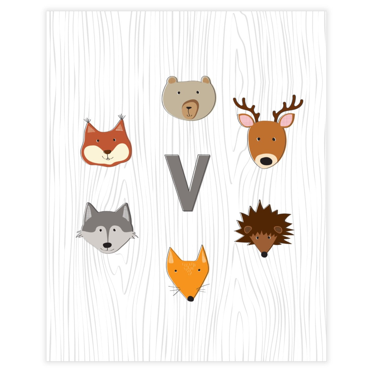 Woodland Monogram • Baby Boy Nursery • Wall Art Decor • Free Printable - Printjoy