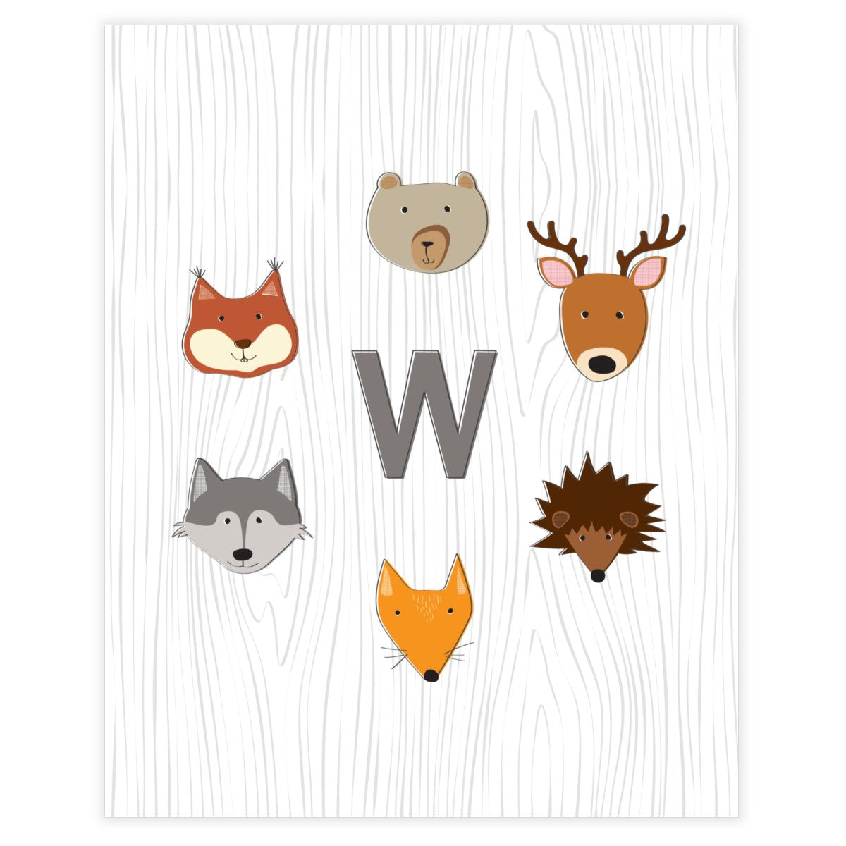Woodland Monogram • Baby Boy Nursery • Wall Art Decor • Free Printable - Printjoy