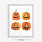 Free Jack O Lantern Faces Printable Wall Art • Halloween Pumpkin Decor • Free Download - Printjoy